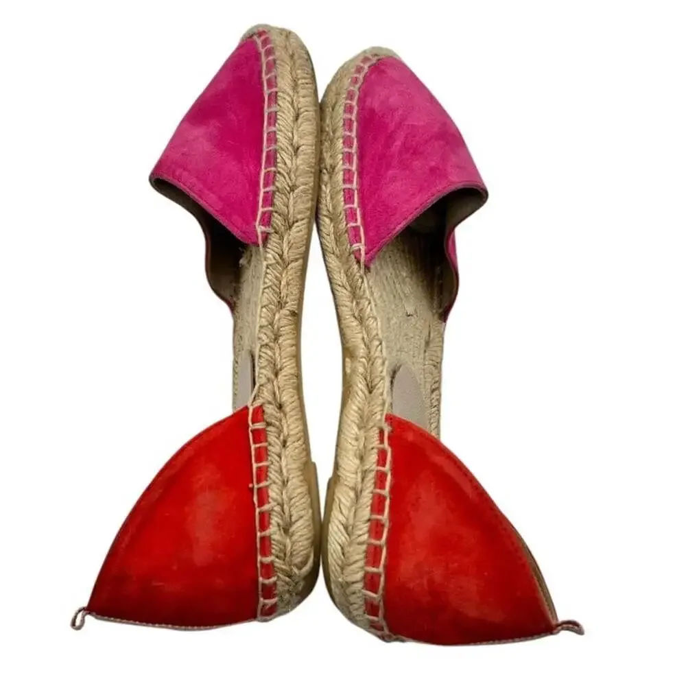 Boden Women's Pink D'orsay Slip On Espadrilles Flats Size EU 38 US 7